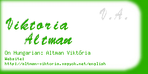 viktoria altman business card